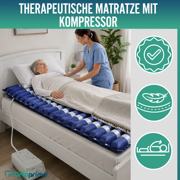 Luftmatratze mit Silent-Kompressor gegen Dekubitus für das Bett