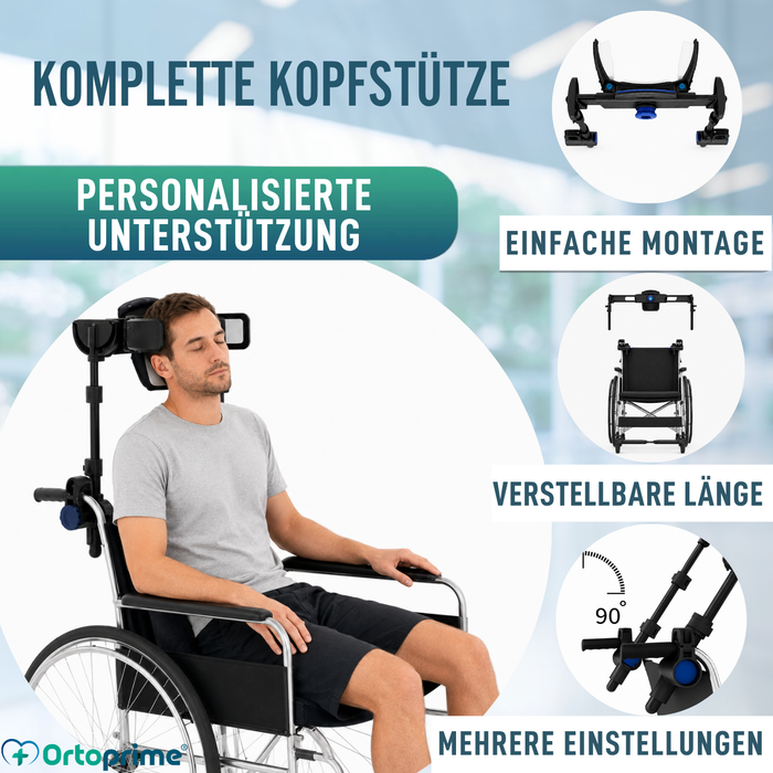 Verstellbare Kopfstütze für Rollstuhl | 2 Modelle