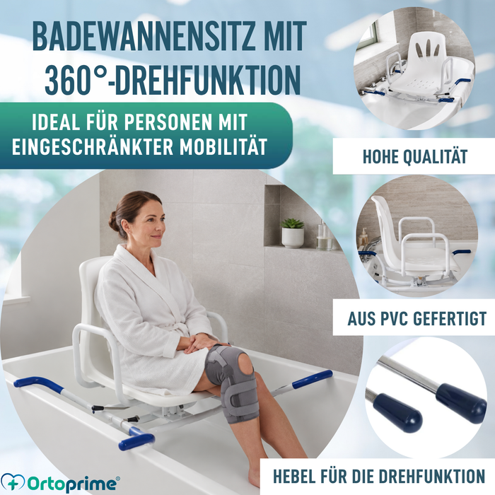 360º Drehbarer Komfort-Badewannensitz