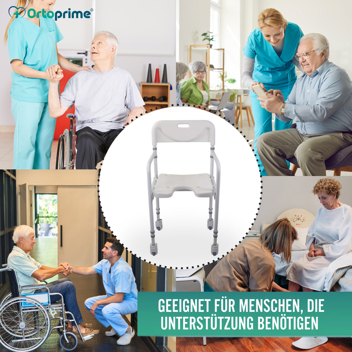 Duschstuhl in U-Form | Klappbarer Badesitz