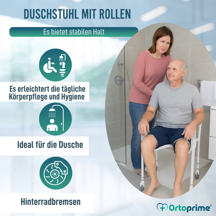 Duschstuhl in U-Form | Klappbarer Badesitz