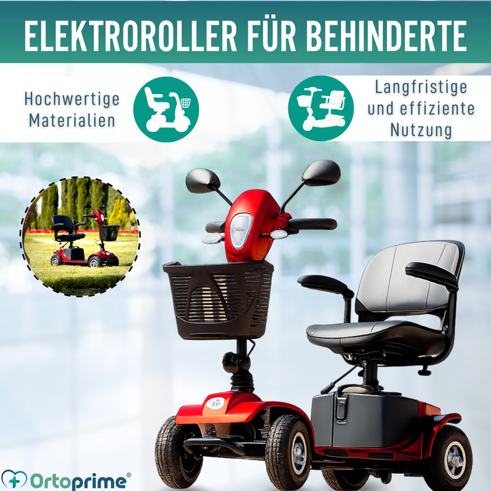 Faltbarer Elektroroller für eingeschränkte Mobilität | Vollfederung