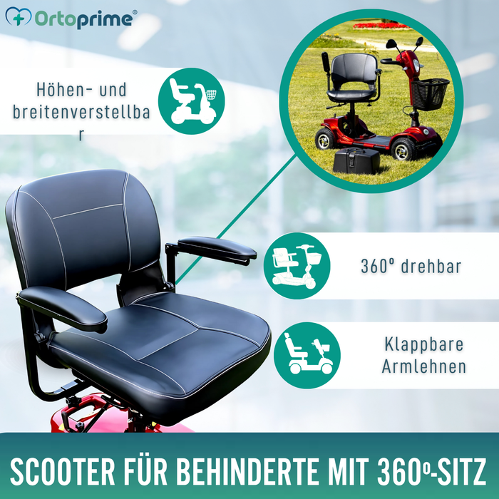 Faltbarer Elektroroller für eingeschränkte Mobilität | Vollfederung