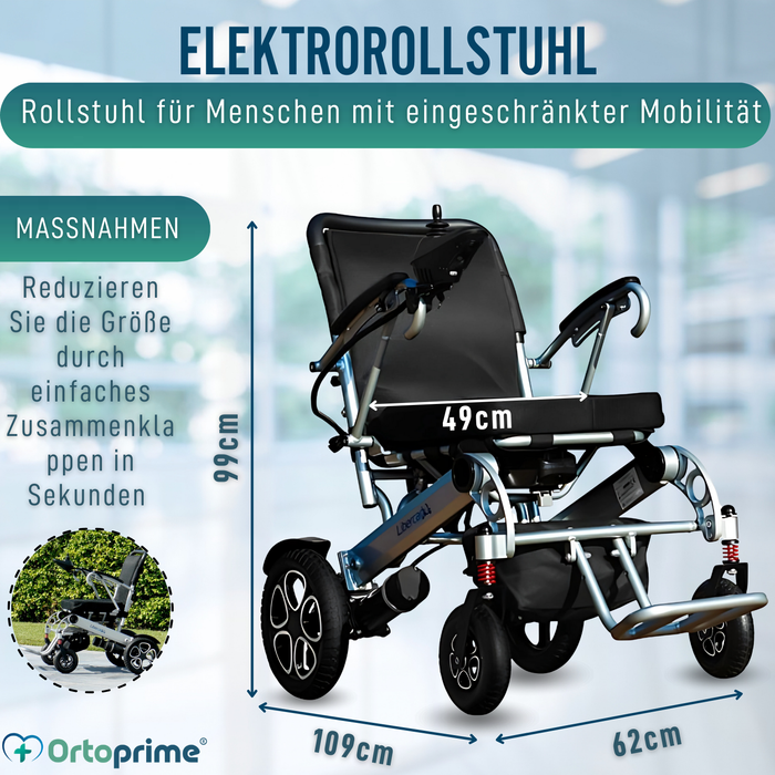 Ultraleichter Elektrorollstuhl mit Lithium-Batterie