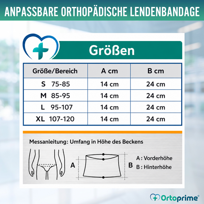 Arbeits-Lumbosakralbandage | Verstellbare Orthese
