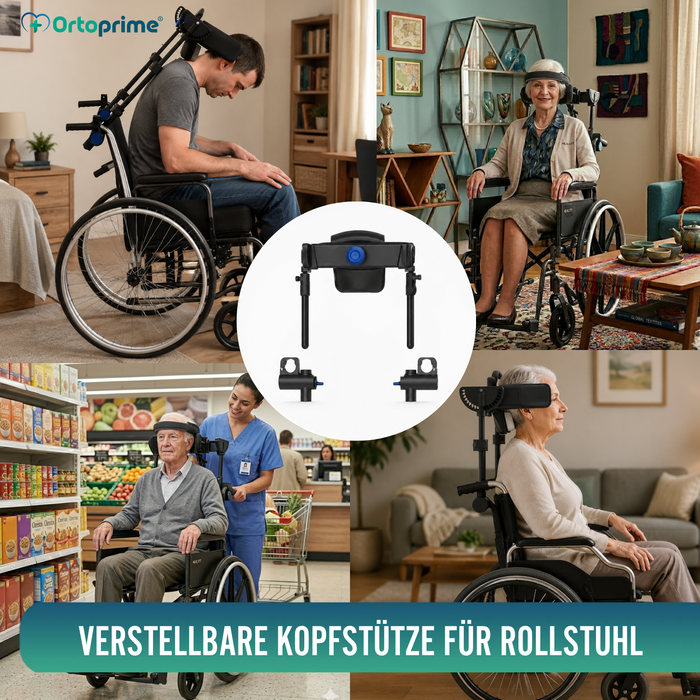 Verstellbare Kopfstütze für Rollstuhl | 2 Modelle