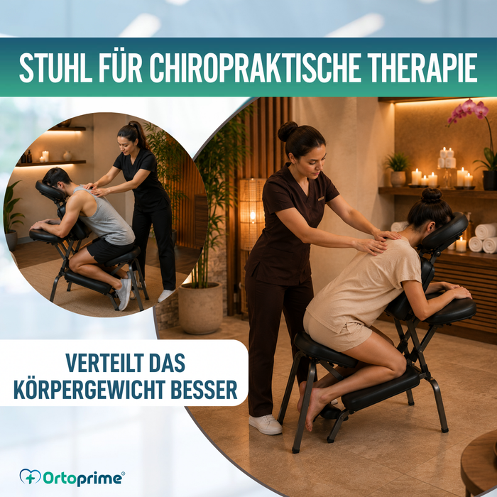 Klappbarer Massagestuhl mit Verstellbarer Kopfstütze