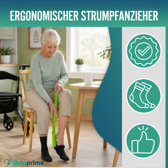 Anziehhilfe für Socken und Kompressionsstrümpfe