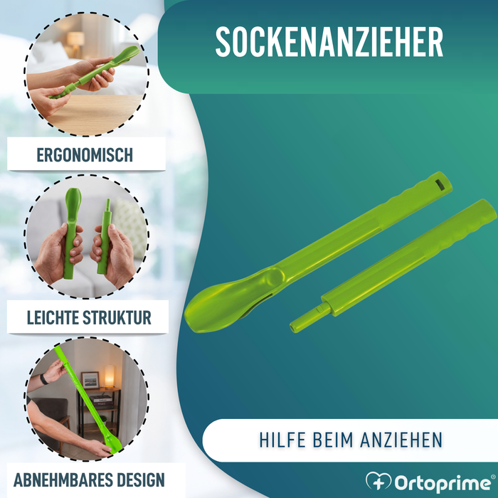 Anziehhilfe für Socken und Kompressionsstrümpfe