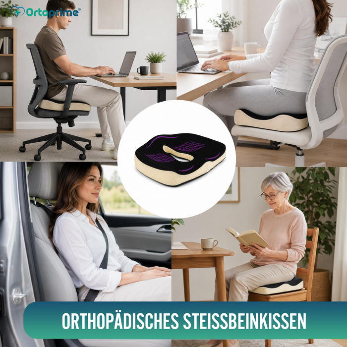 Ergonomisches Viscoelastisches Kissen mit Coccyx-Loch | Komfort