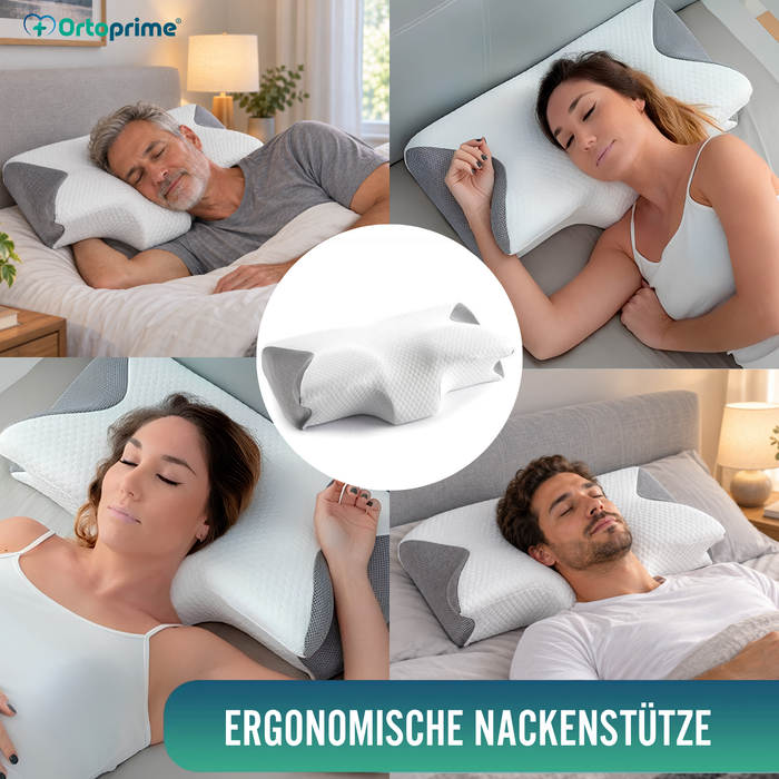 Ergonomisches viskoelastisches Nackenkissen mit Kontur