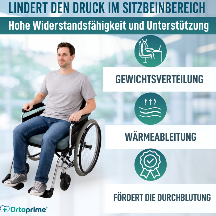 Antidekubitus Visco-Gel Sitzkissen Hufeisenform 85 kg/m3
