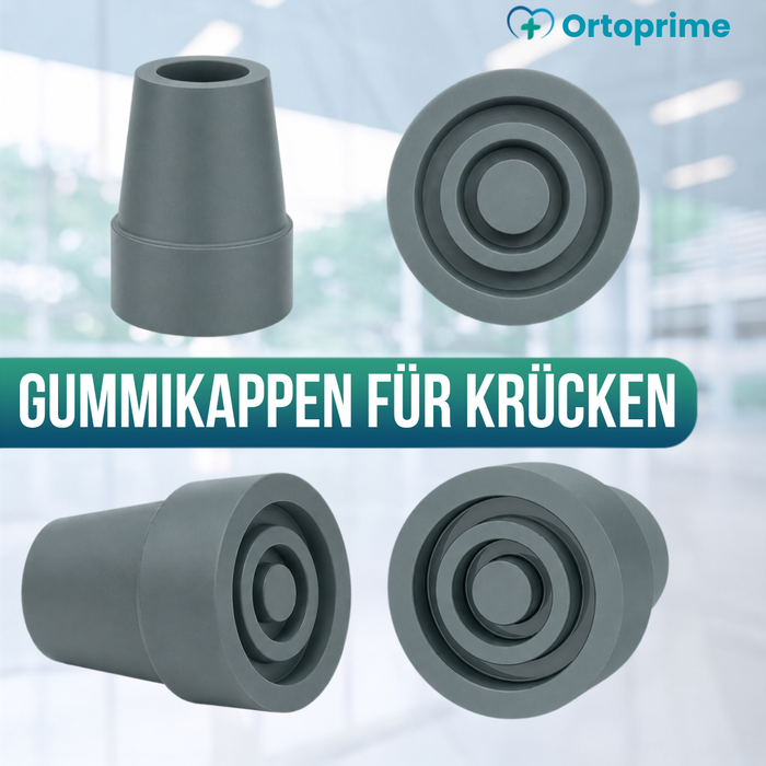 Rutschfeste Gehstock- und Krückenkappe | 2 Stück