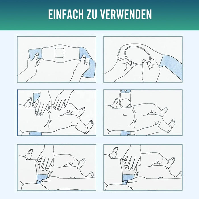 Nabelbruchgürtel für Babys mit 3 Polstern