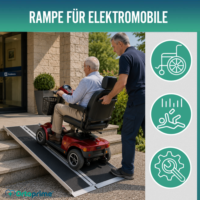 Klappbare Rollstuhlrampe Tragbare Treppenrampe