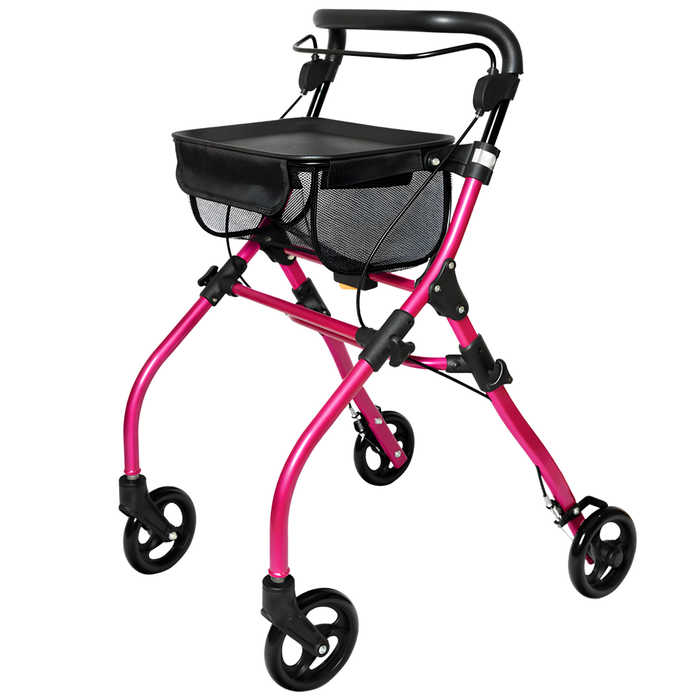 Faltbarer Indoor-Rollator mit Ablagetablett