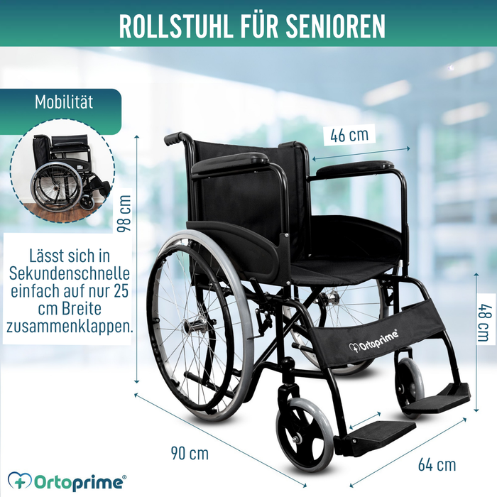 Leichter selbstfahrbarer faltbarer Rollstuhl für Erwachsene