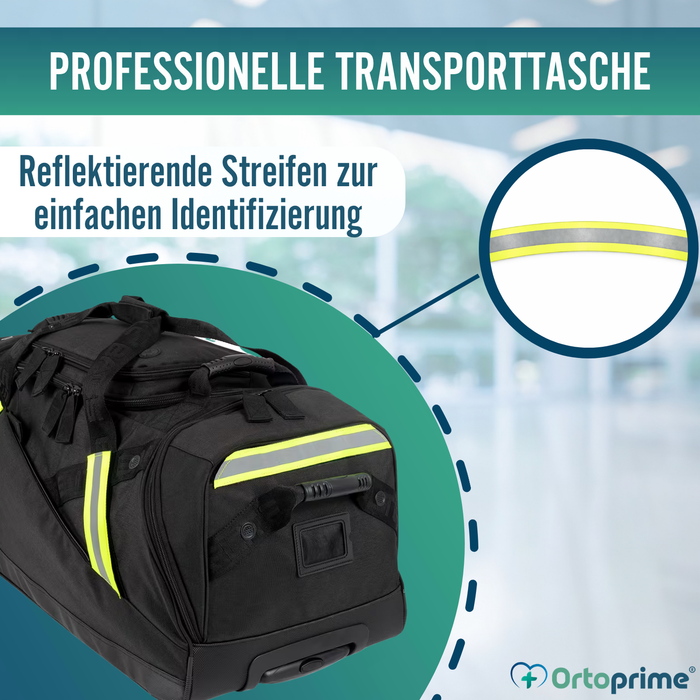 Professionelle Feuerwehr-Trolleytasche mit Rollen für PSA