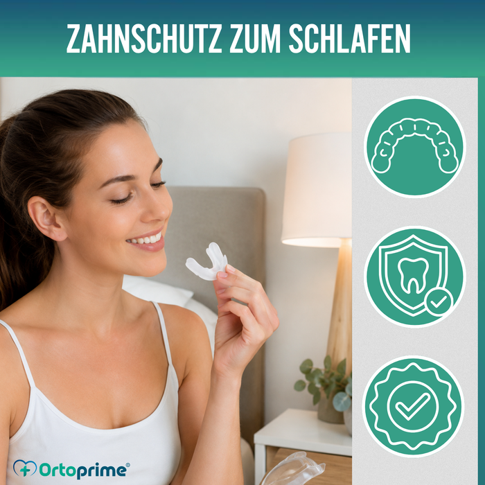 Moldierbare wiederverwendbare Mundschutz-Schiene gegen Zähneknirschen | Mit Etui