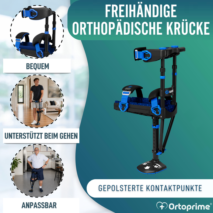 Freihändige Kniekrücke | Höhenverstellbar