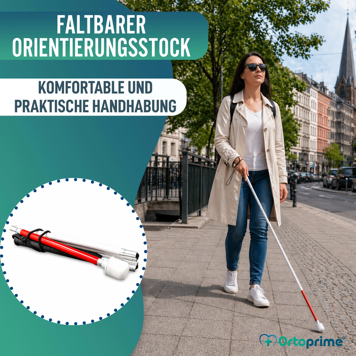 Faltbarer Blindenstock aus Aluminium