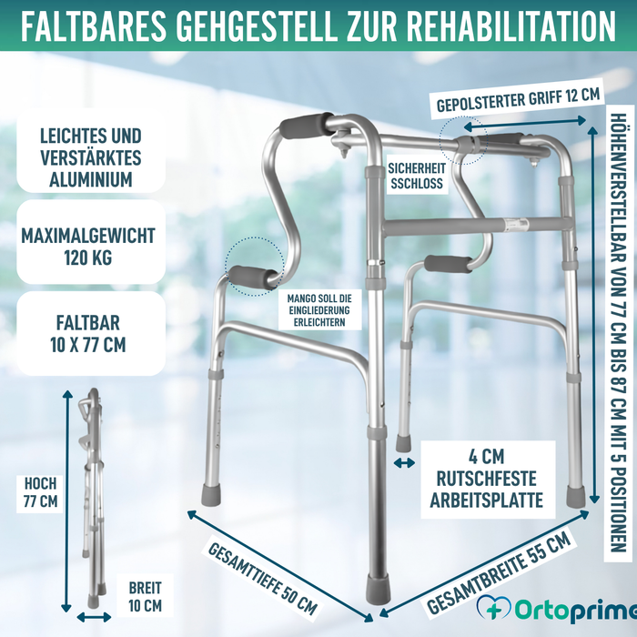 Rollator für Erwachsene mit Incorporator | Faltbarer Rollator