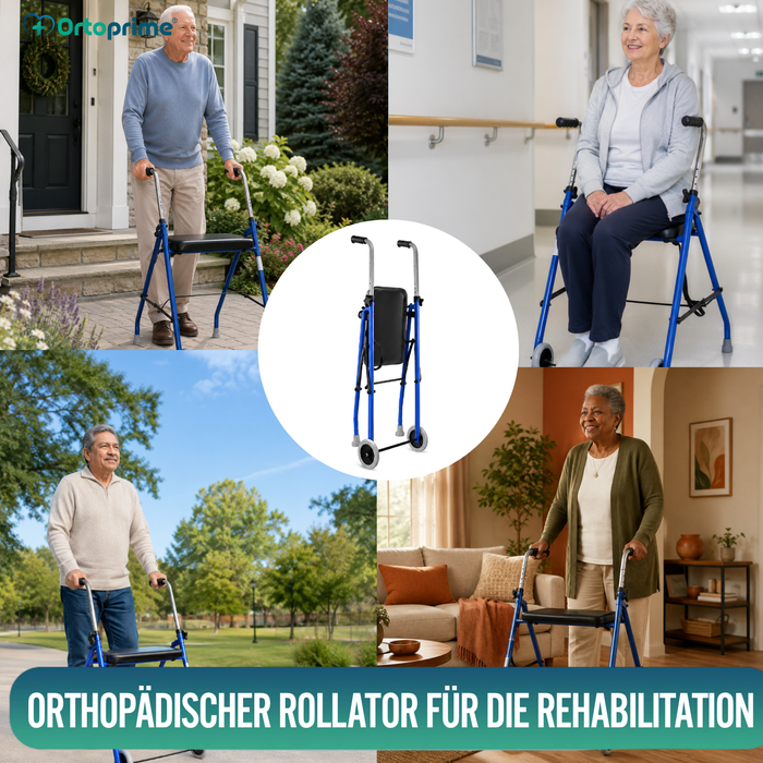 Rollator für Senioren 2 Räder | Faltbare Rollatoren für Erwachsene