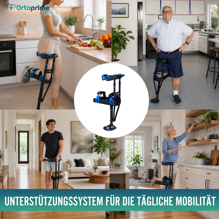 Freihändige Kniekrücke | Höhenverstellbar