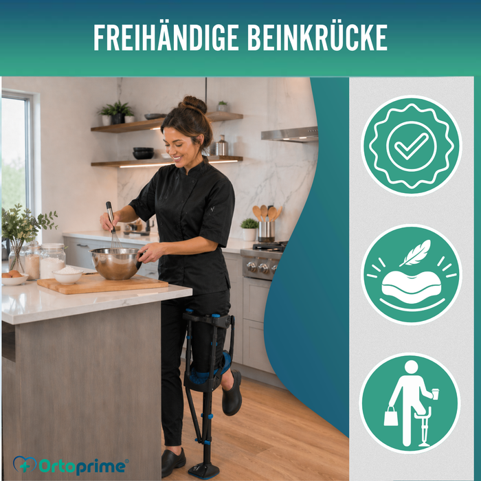 Freihändige Kniekrücke | Höhenverstellbar