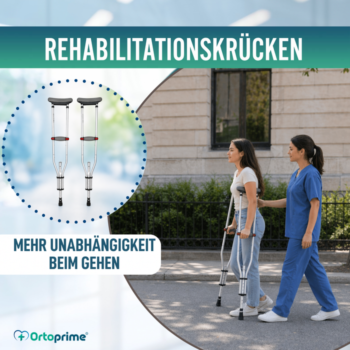 Achselkrücken aus Aluminium Verstellbar | 2er-Pack