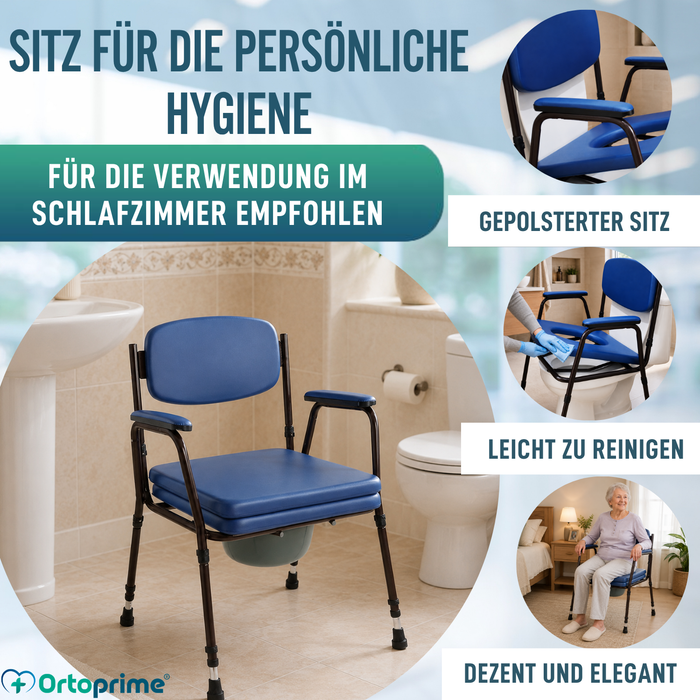Gepolsterter WC-Stuhl mit Tragbarer Toilette