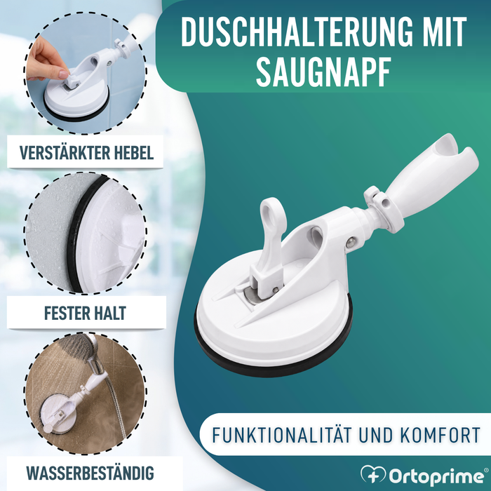 Duschhalter mit Saugnapf und Hebel | Universalhalter