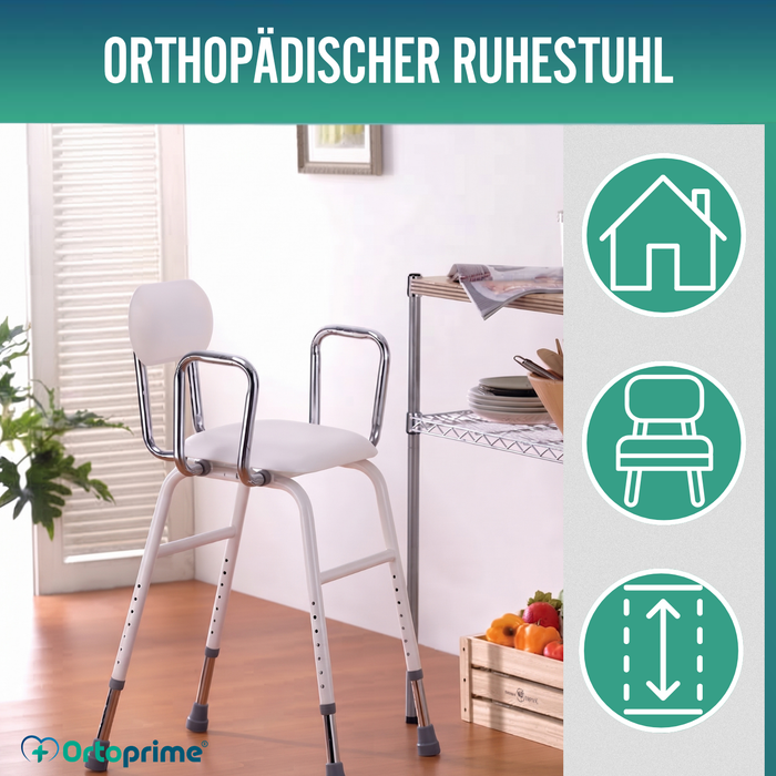 Unterstützender Stuhl mit Armlehnen | Höhenverstellbar