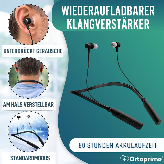 Wiederaufladbarer Hörverstärker mit Geräuschreduzierung