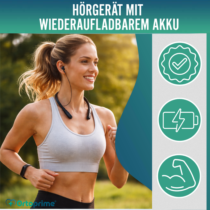 Wiederaufladbarer Hörverstärker mit Geräuschreduzierung