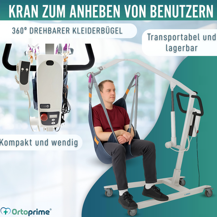 Robuste Hebebühne für Patienten mit Gurt in 2 Größen