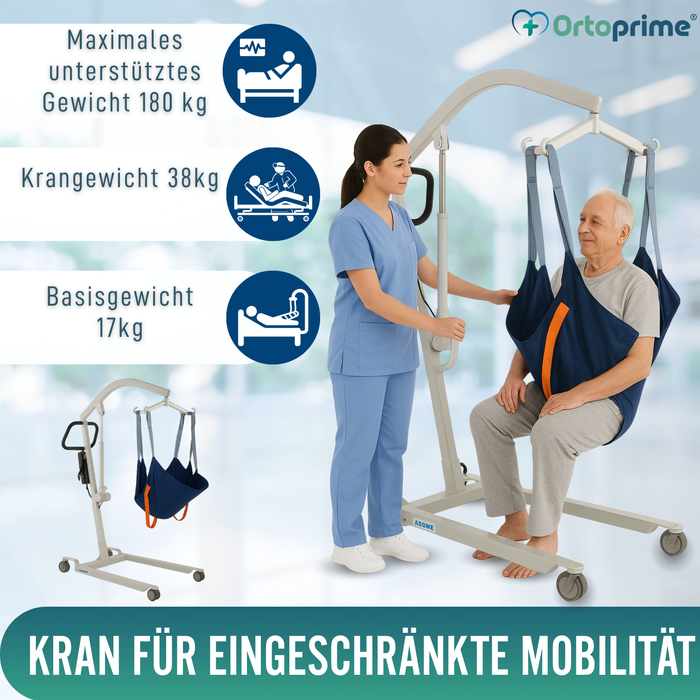 Robuste Hebebühne für Patienten mit Gurt in 2 Größen