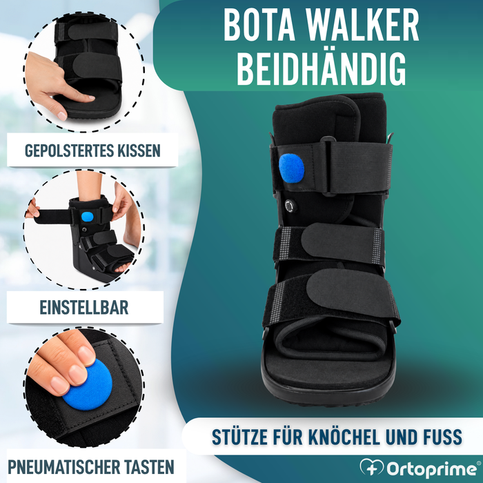 Kurzer Walker-Stiefel Beidseitig | Pneumatischer Orthesenstiefel