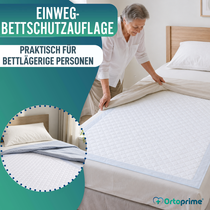 Superabsorbierende Einwegunterlage mit Vlies | 90x180 cm