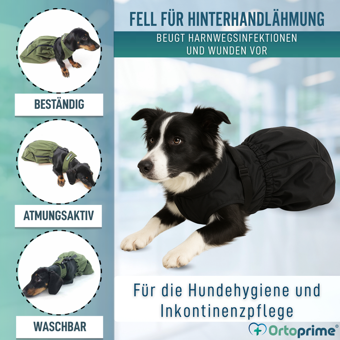 Nylonmantel für Hunde mit Bewegungseinschränkung | 6 Größen