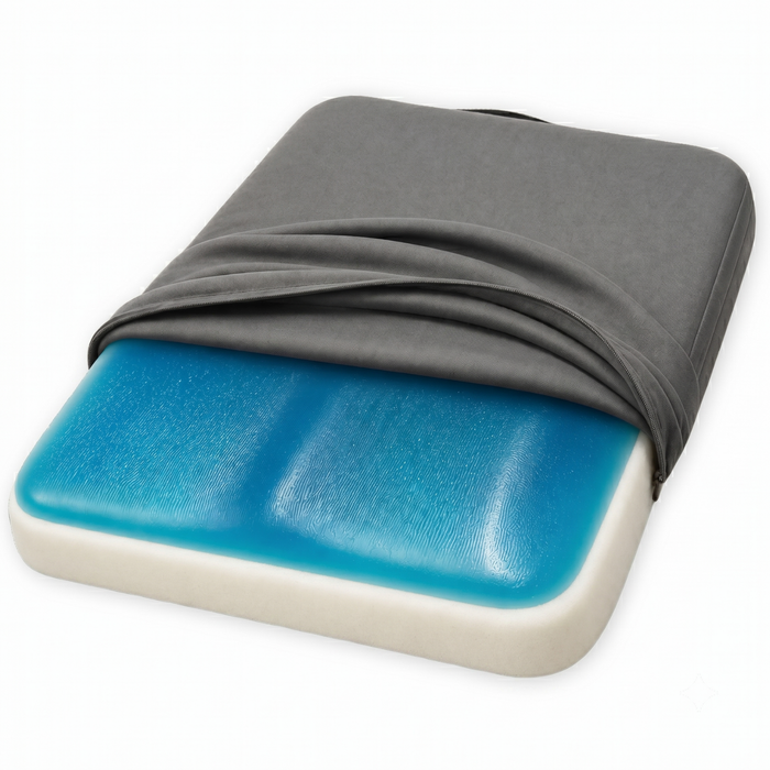 Quadratisches Antidekubitus Visko-Gel-Kissen 85 kg/m3 | Wasserdicht