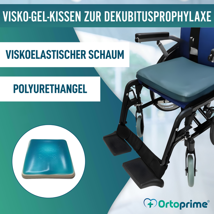 Quadratisches Antidekubitus Visko-Gel-Kissen 85 kg/m3 | Wasserdicht