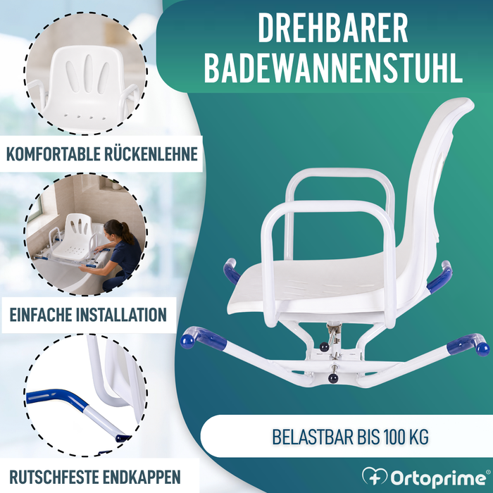 360º Drehbarer Komfort-Badewannensitz