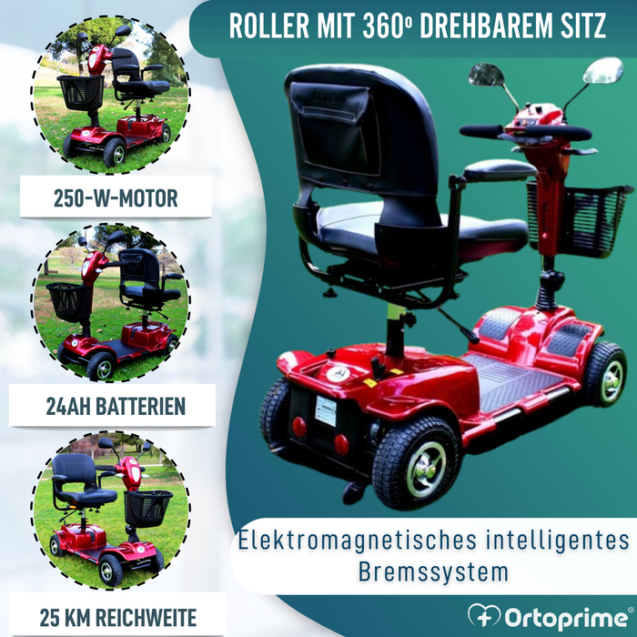 Elektrischer Rollstuhl | Doppeltes Federungssystem