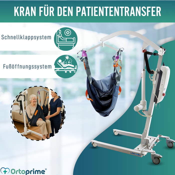Patientenlift mit Integriertem Schnellverschlussgurt
