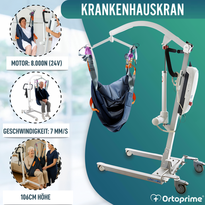 Patientenlift mit Integriertem Schnellverschlussgurt