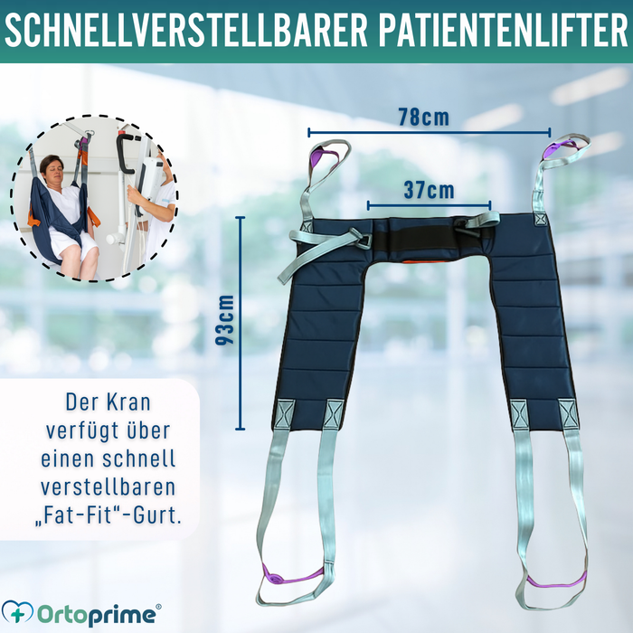 Patientenlift mit Integriertem Schnellverschlussgurt
