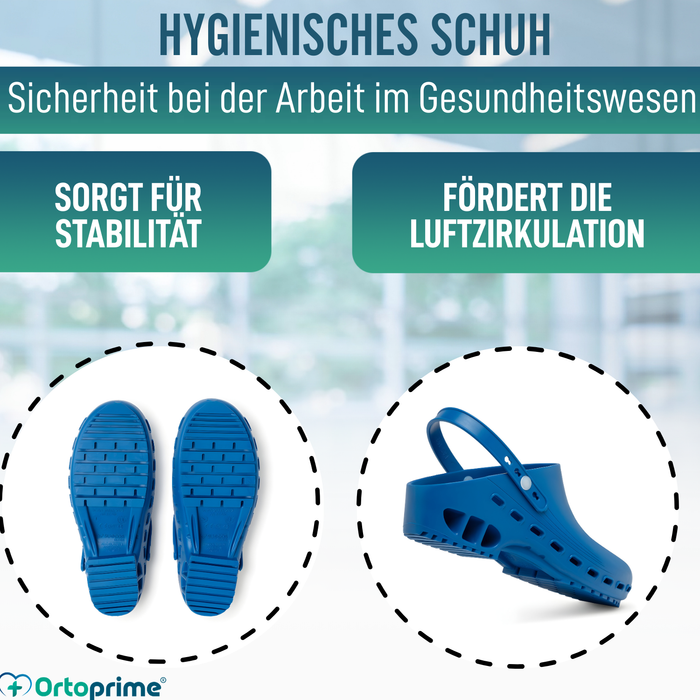 Sanitätsclogs Antirutsch | Wasserdichte Schutzfunktion