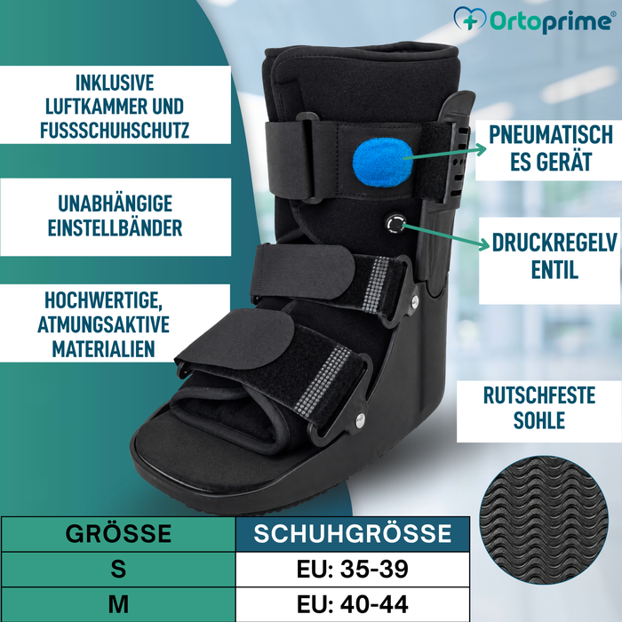Kurzer Walker-Stiefel Beidseitig | Pneumatischer Orthesenstiefel