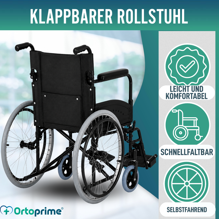 Rollstuhl Faltbar Leicht Senioren Autopropulsierbarer